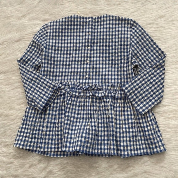 ZARA Gingham Ruffle Top - Picture 6 of 8
